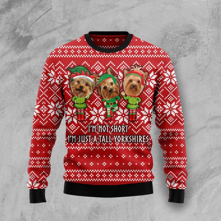 Yorkie Not Short Christmas Wool Sweater