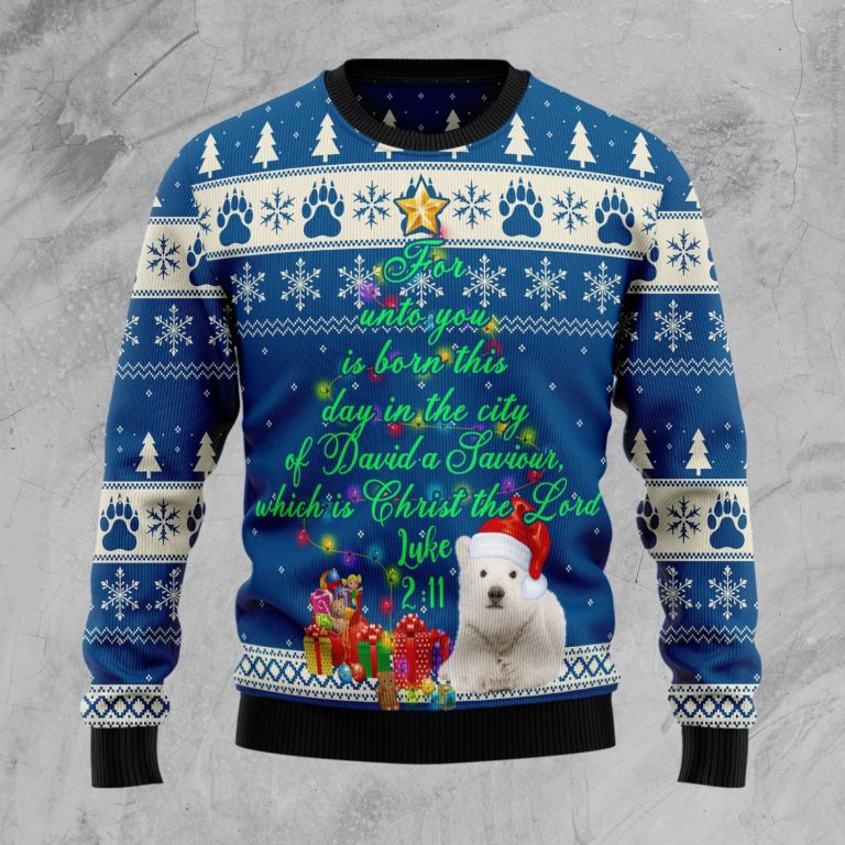 Polar Bear Have a Merry Christmas Christmas Wool Sweater