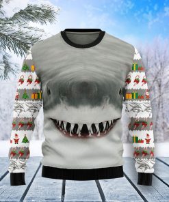 Shark Cute Face Christmas Wool Sweater