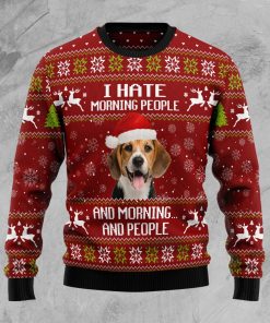 Beagle Hate Morning People Christmas Wool Sweater