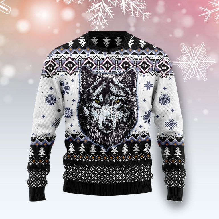 Awesome Wolf Christmas Wool Sweater