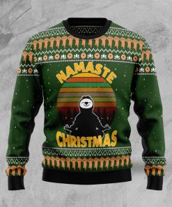 Sloth Namaste Christmas Wool Sweater