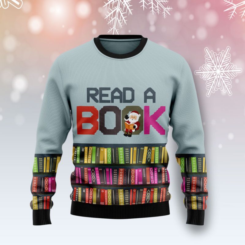 Read A Book Christmas Wool Sweater