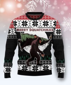 Bigfoot Squatchmas Christmas Wool Sweater