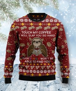 Sloth Coffee Christmas Wool Sweater