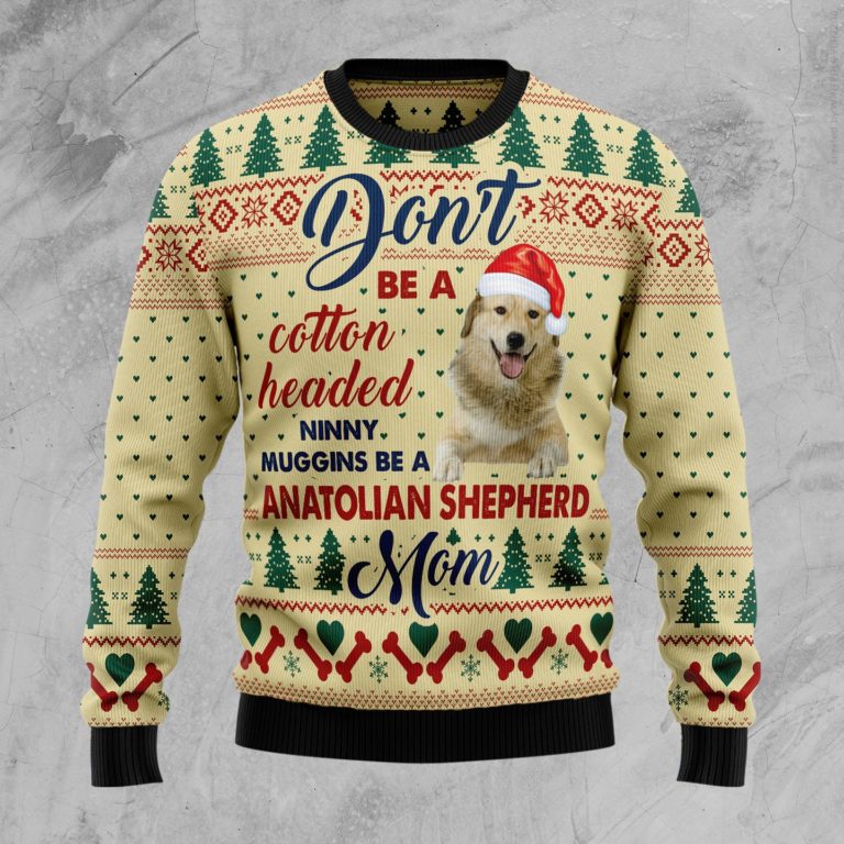Anatolian Shepherd Mom Christmas Wool Sweater
