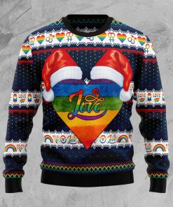 LGBT Heart Christmas Wool Sweater
