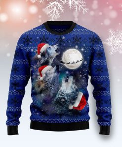 Wolf Moon Christmas Wool Sweater Wolf Moon Christmas Wool Sweater
