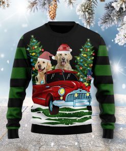 Merry Christmas Golden Retriever Christmas Wool Sweater
