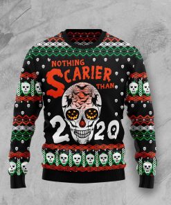 Skull Nothing Scarier Than  Christmas Wool Sweater