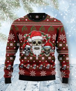 Santa Skull Christmas Wool Sweater