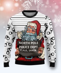 Santa Claus Arrested By North Pole Police Christmas Wool Sweater
