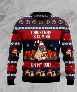 Pug Christmas Is Coming Christmas Wool Sweater