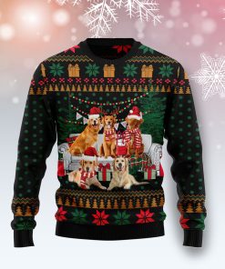 I Am Ready For Christmas Golden Retriever Christmas Wool Sweater