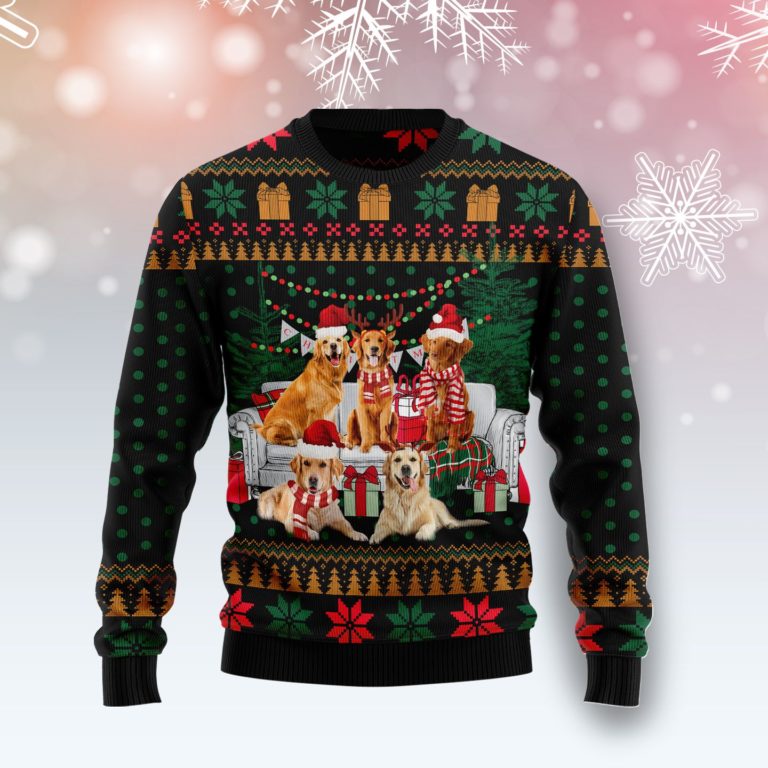 I Am Ready For Christmas Golden Retriever Christmas Wool Sweater