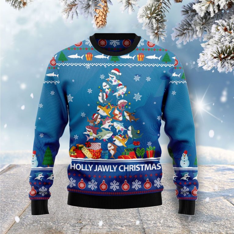 Shark Holly Jawly Christmas Christmas Wool Sweater