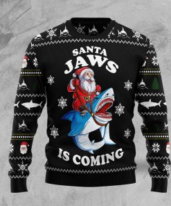 Santa Jaws Christmas Wool Sweater