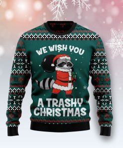 Raccoon Trashy Christmas Christmas Wool Sweater