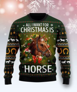 Horse All I Need For Christmas Christmas Wool Sweater