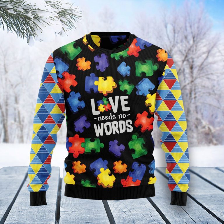 Autism Love Christmas Wool Sweater