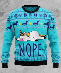 Unicorn Nope Christmas Wool Sweater