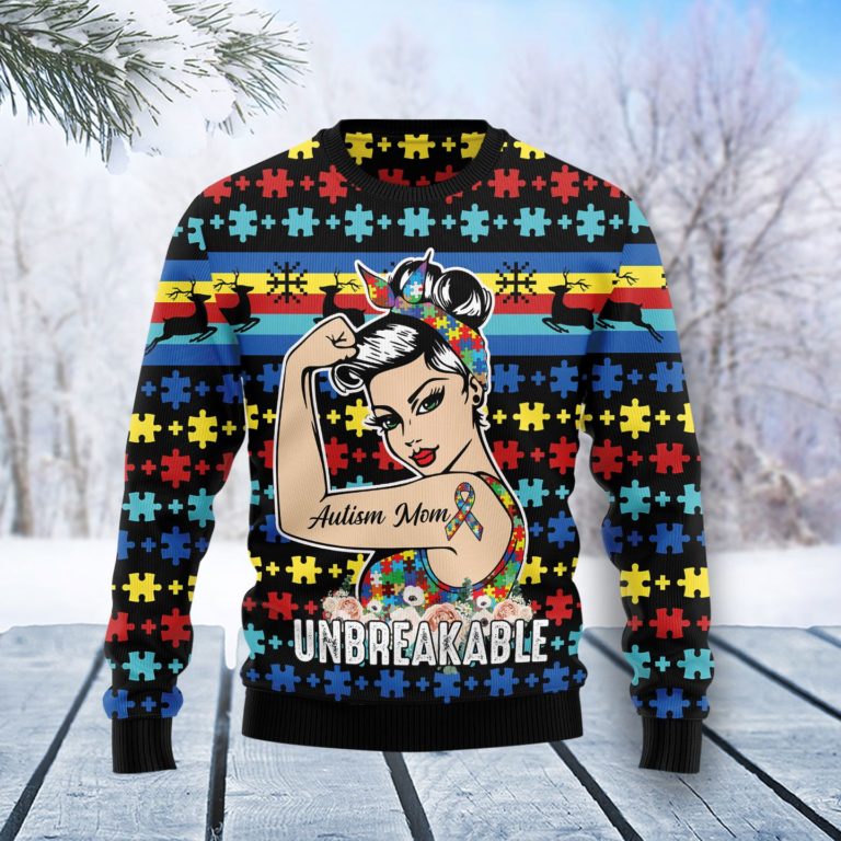 Autism Mom Christmas Wool Sweater