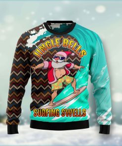 Jingle Bells Surfing Swells Christmas Wool Sweater Jingle Bells Surfing Swells Christmas Wool Sweater