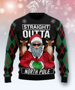 Santa Claus Straight Outta North Pole Christmas Wool Sweater