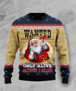 Satan Claus Wanted Only Alive Christmas Wool Sweater