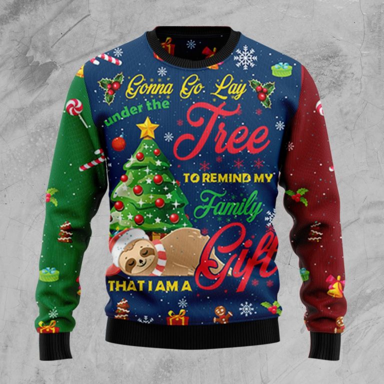 Sloth Gift Christmas Wool Sweater