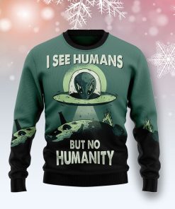 Alien No Humanity Christmas Wool Sweater