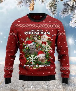 May Your Christmas Be Meowy & Bright Christmas Wool Sweater