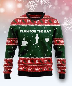 Running Plan For The Day Christmas Wool Sweater