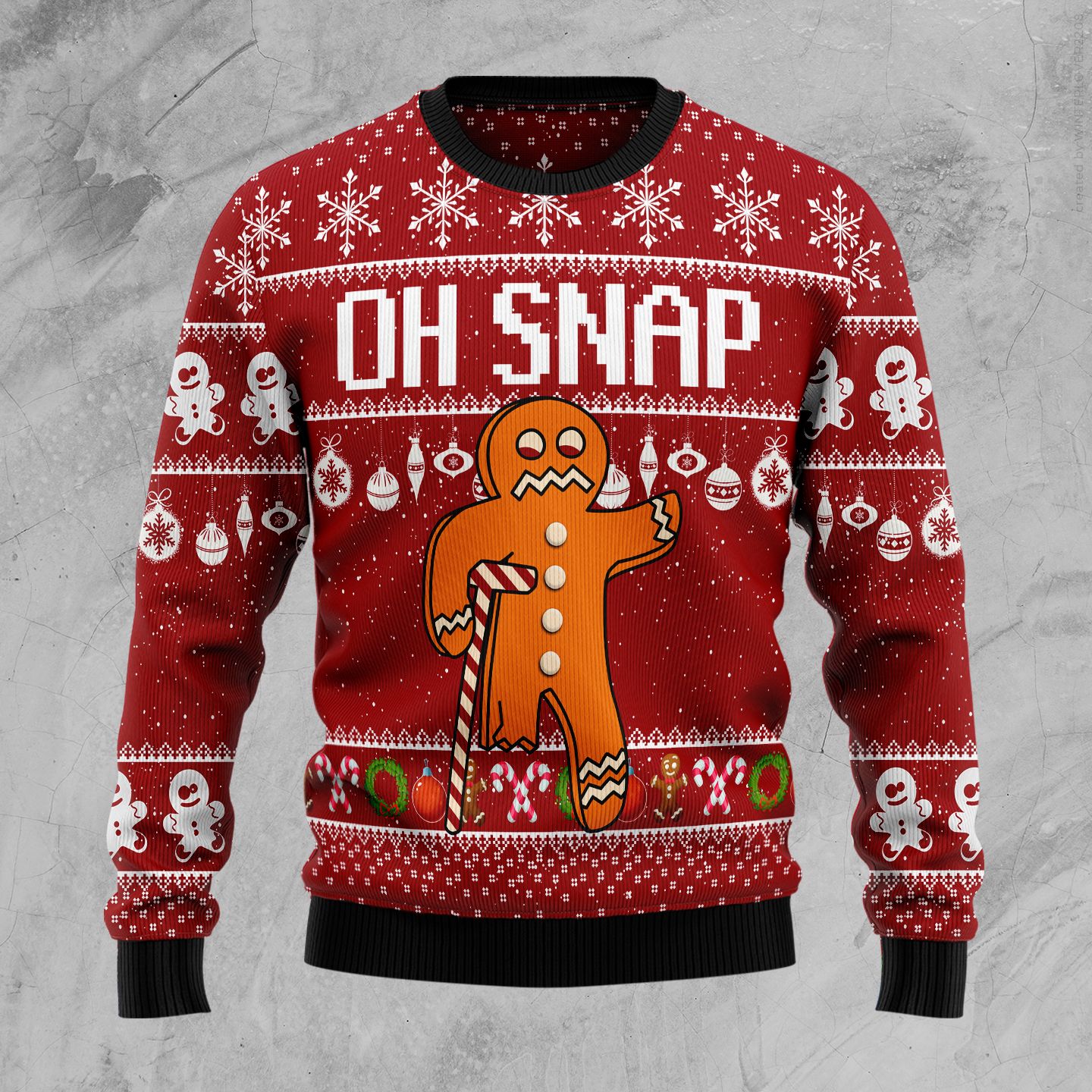 Oh Snap Christmas Wool Sweater - RobinPlaceFabrics