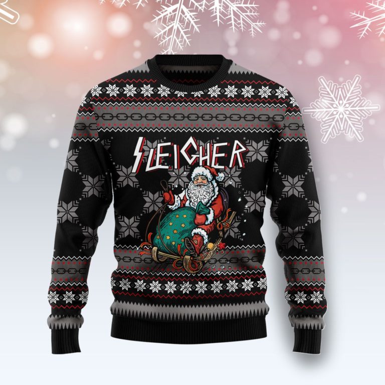 Santa Sleigher Christmas Wool Sweater