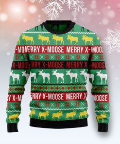 Merry X-Moose Christmas Wool Sweater