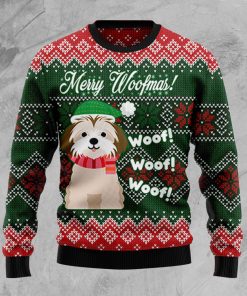 Shih Tzu Woofmas Christmas Wool Sweater