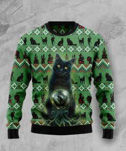 Ugly Black Cat Ugly Halloween Sweater