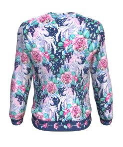 Unicorn Roses For Unicorn Lover All-Over Printed Sweater Unicorn Roses For Unicorn Lover All-Over Printed Sweater