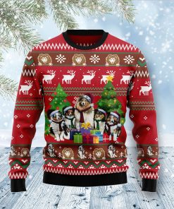 Shetland Sheepdogs Family Snow Christmas Wool Sweater