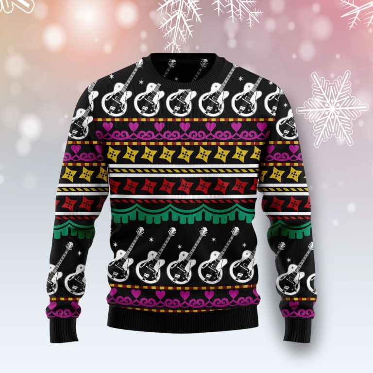Guitar Christmas Christmas Wool Sweater