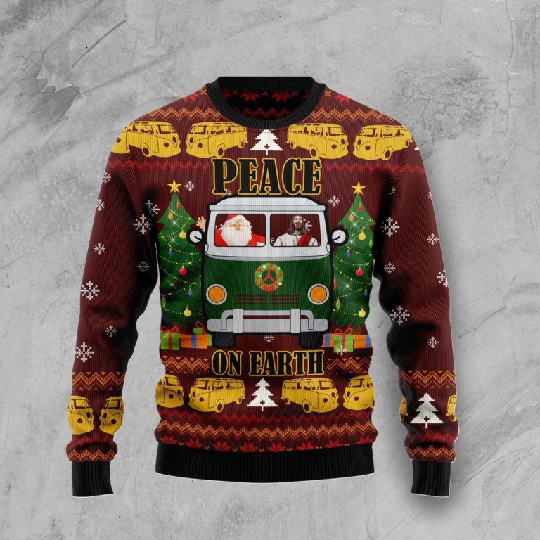 Peace On Earth Christmas Wool Sweater