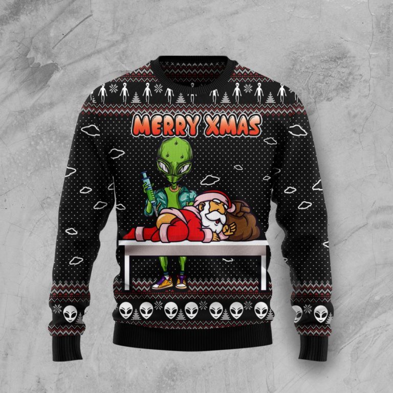 Alien Merry xmas Christmas Wool Sweater