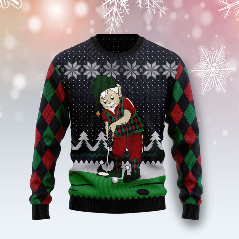 Golf Lover Christmas Wool Sweater