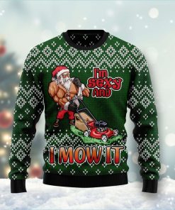 I Am Sexy And I Mow It Christmas Wool Sweater