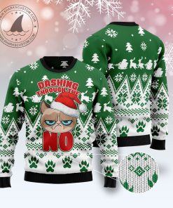 Grumpy Cat Dashing Through Christmas Wool Sweater