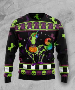 Unicorn Pumpkin Halloween Halloween Sweater