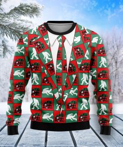 Bigfoot Camping Christmas Christmas Wool Sweater Bigfoot Camping Christmas Christmas Wool Sweater