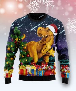 Merry T-rex Christmas Christmas Wool Sweater