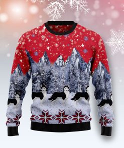 Siberian Husky Snow Christmas Wool Sweater